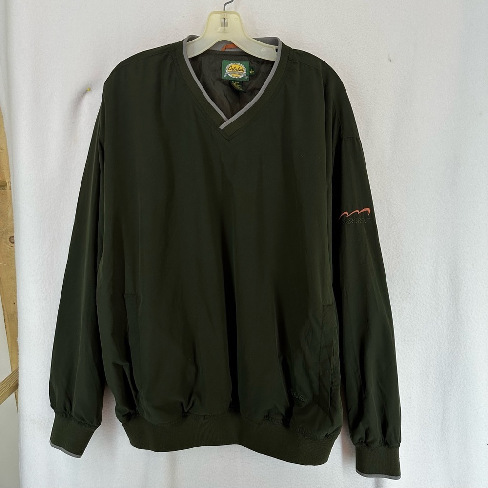 Cabela’s Pullover‎ Lightweight Windbreaker Jacket Men’s Large Green